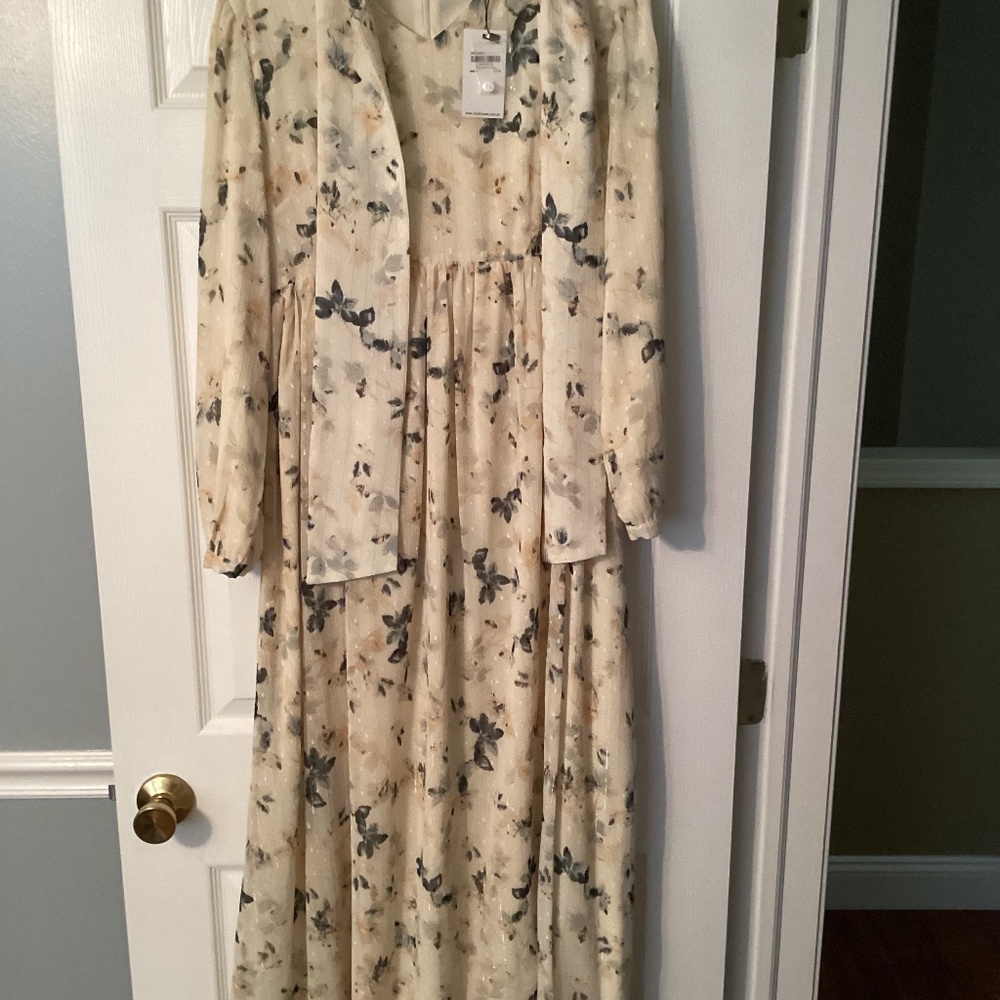 Fully lined long sleeve maxi dress